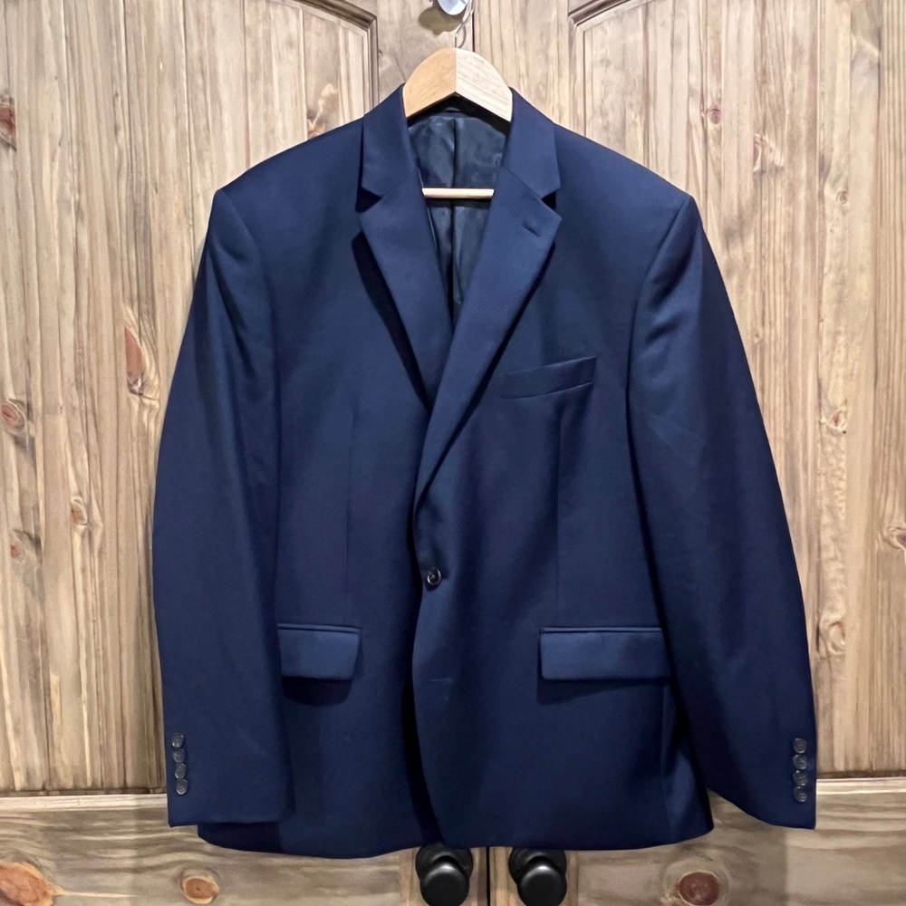 LAUREN RALPH LAUREN NAVY SPORT COAT 46R EUC